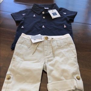 Brand new Janie and Jack infants polo and pants!